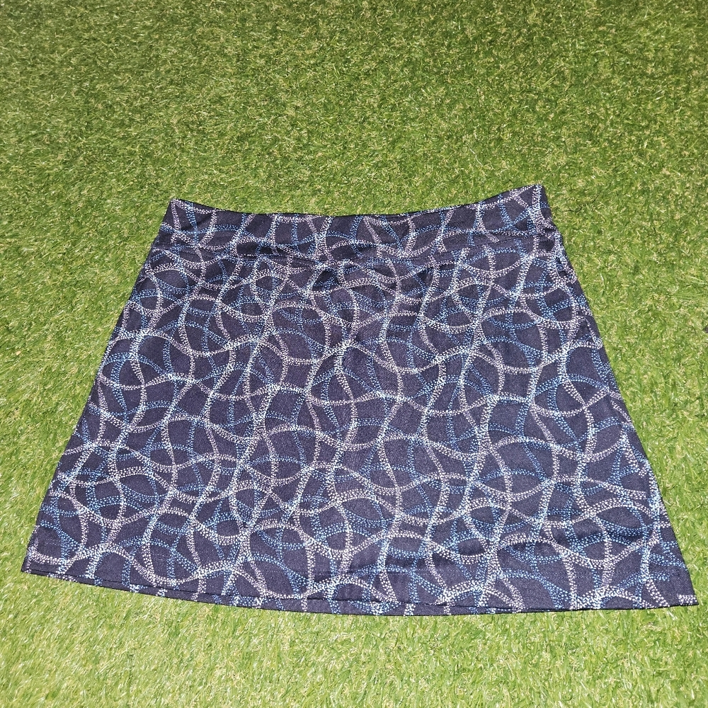 Callaway Navy Blue Patterned Women's Golf Skort